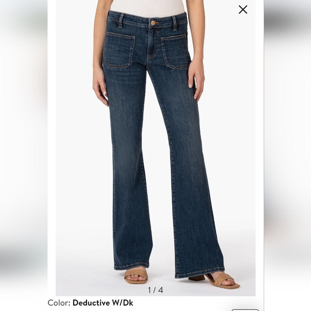 NWT Kut From The Kloth Ana Patch Pocket Flare Jeans - Size 10